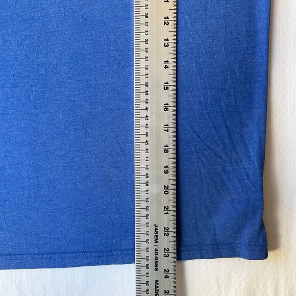 Adidas Big Kid’s Short Sleeve Crewneck T-shirt size M (10/12), Blue & Gray - Picture 3 of 6